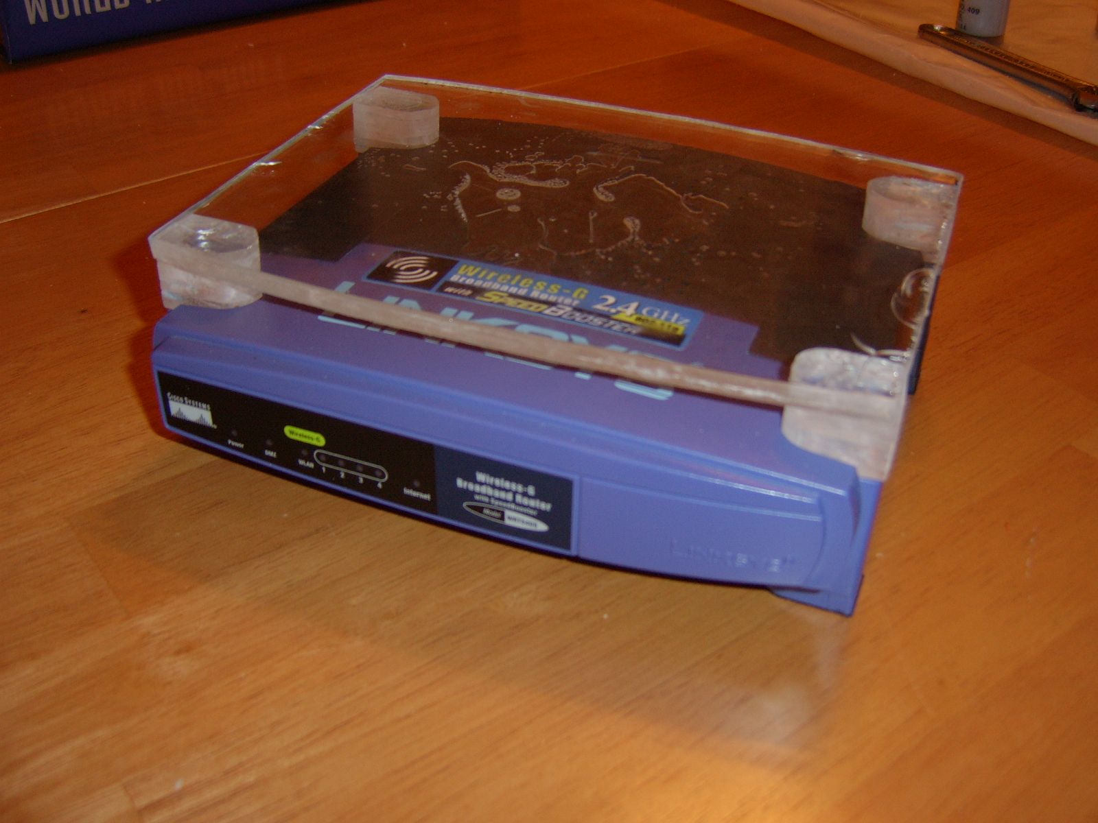 Linksys made-to-fit shelf