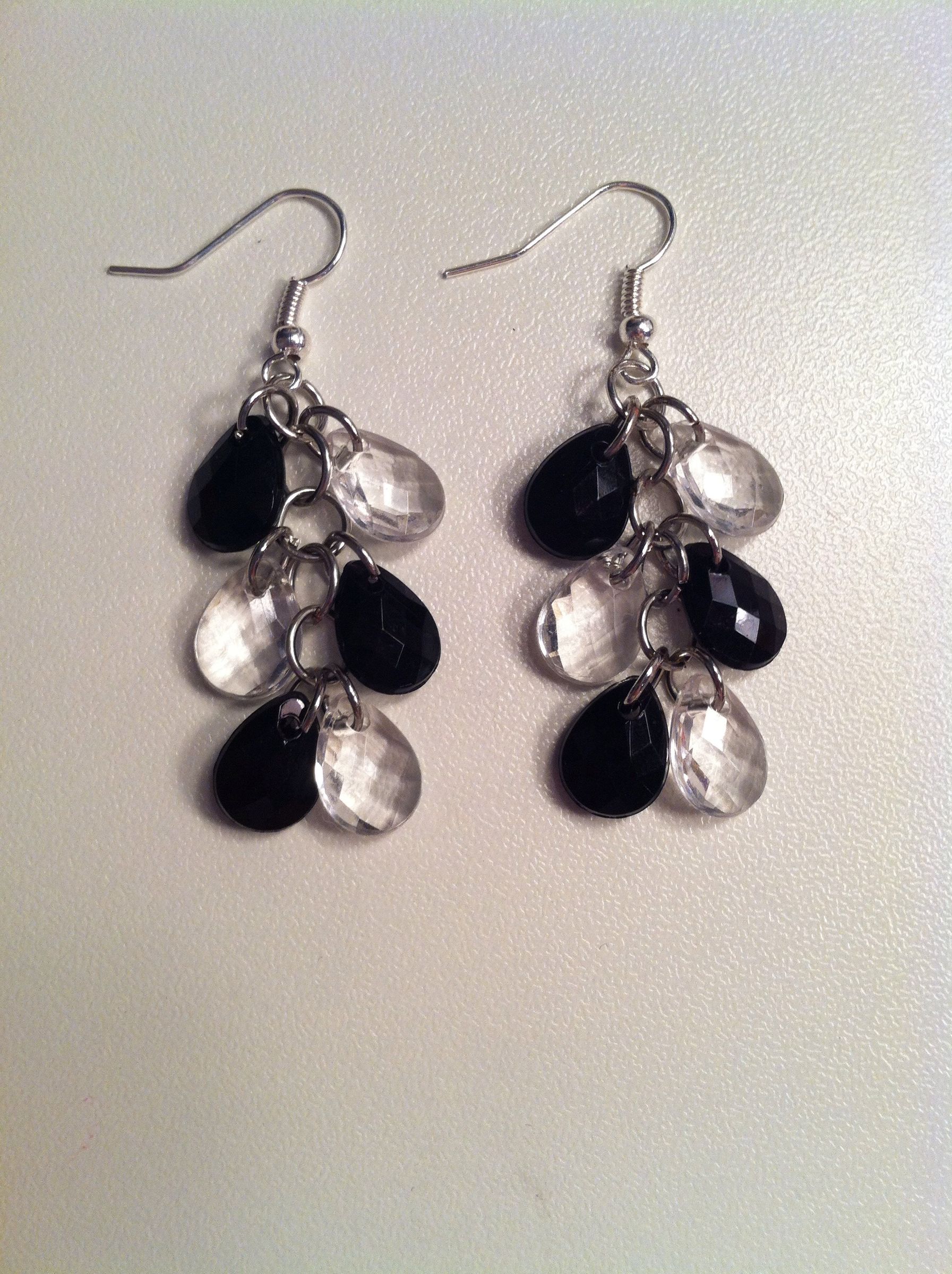 DIY cluster earrings