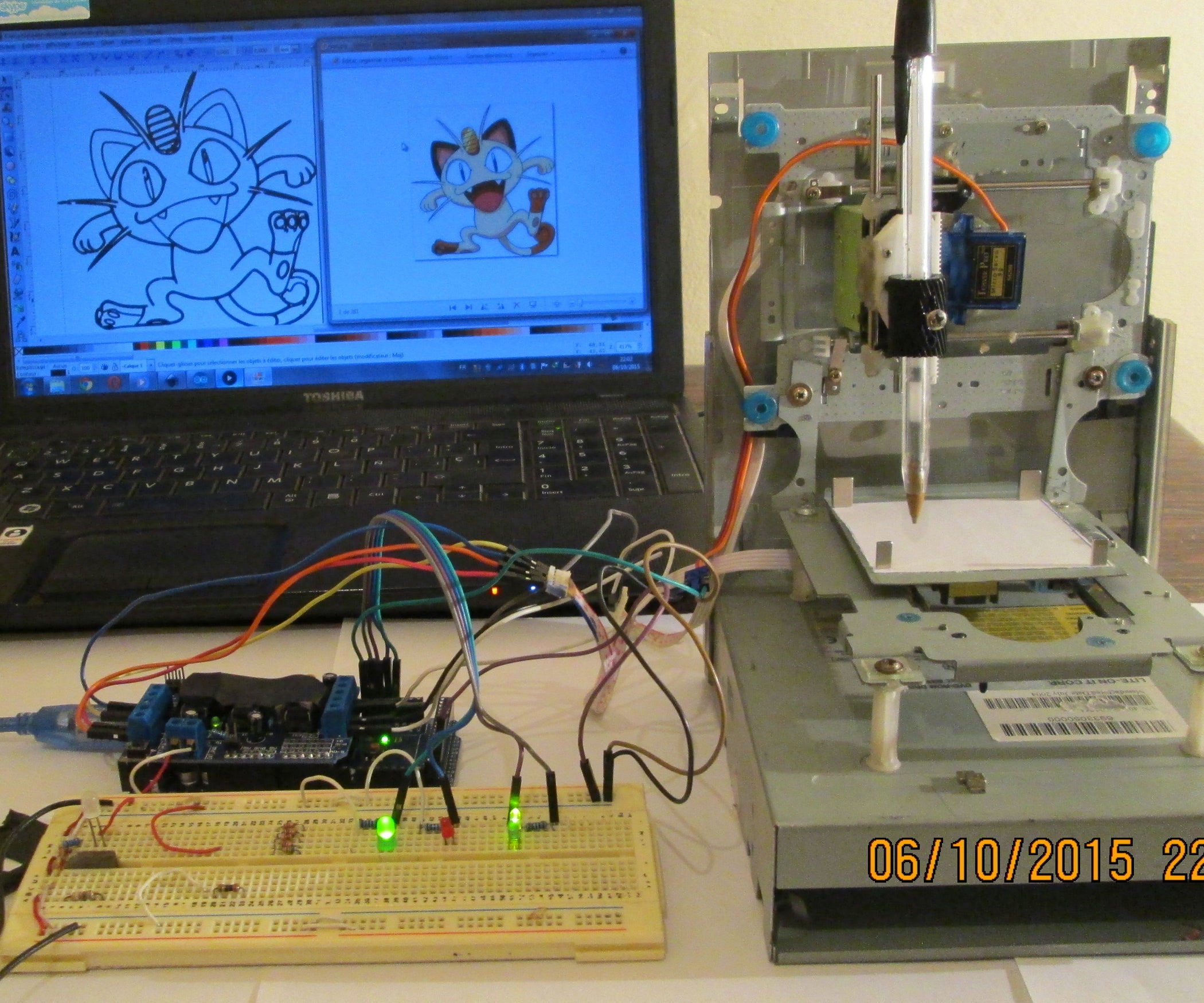 Mini CNC Machine Arduino Based & Adafruit Driver Motor L293D V1 & 2 ...