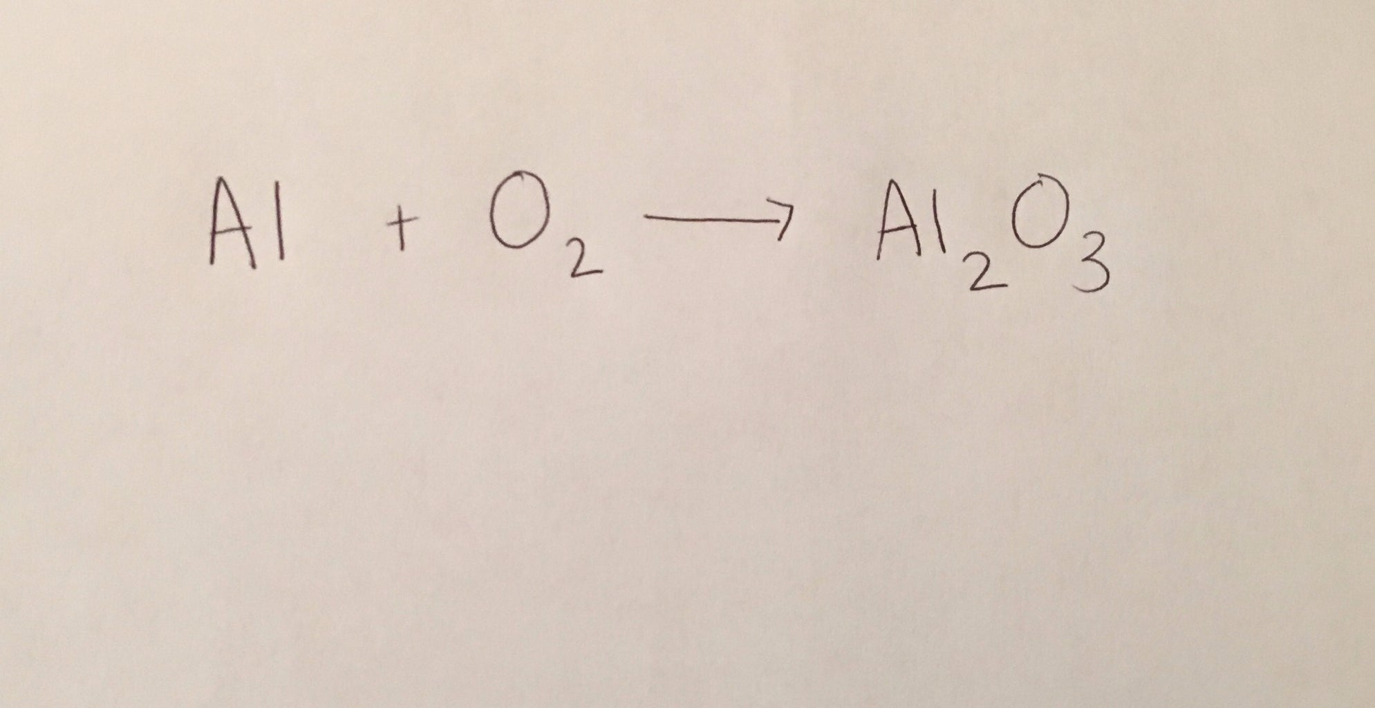 The Unbalanced Chemical Equation