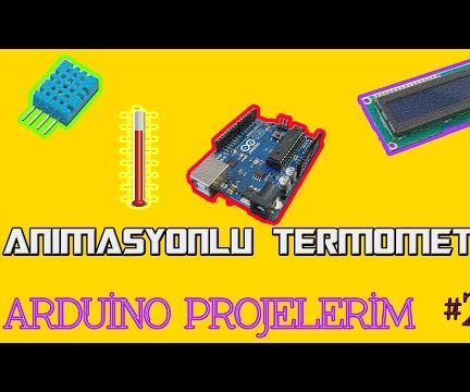 Thermometer With Animation (16x2 LCD  and Arduino)