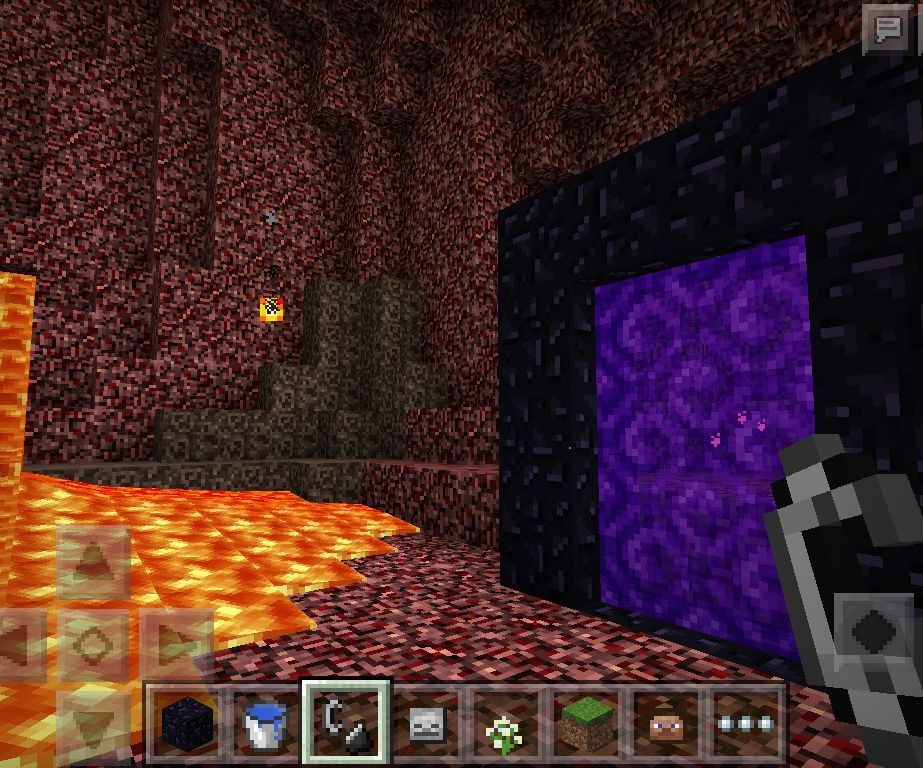 How to make the nether portal in minecraft pe