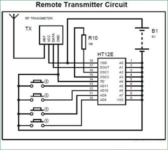 Circuit Diagram of the RF Transmitter and Receiver