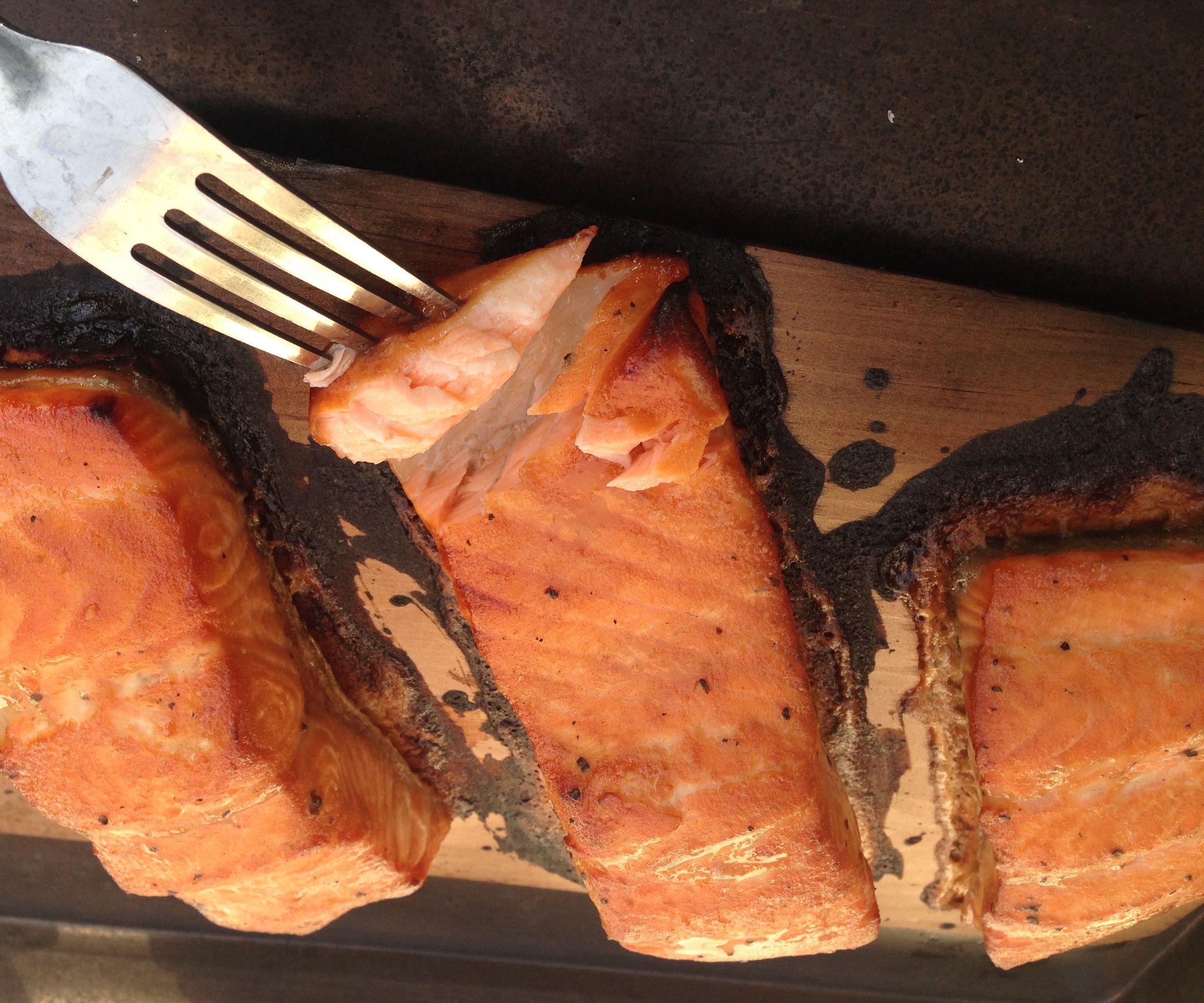Maple Dijon Cedar Planked Salmon