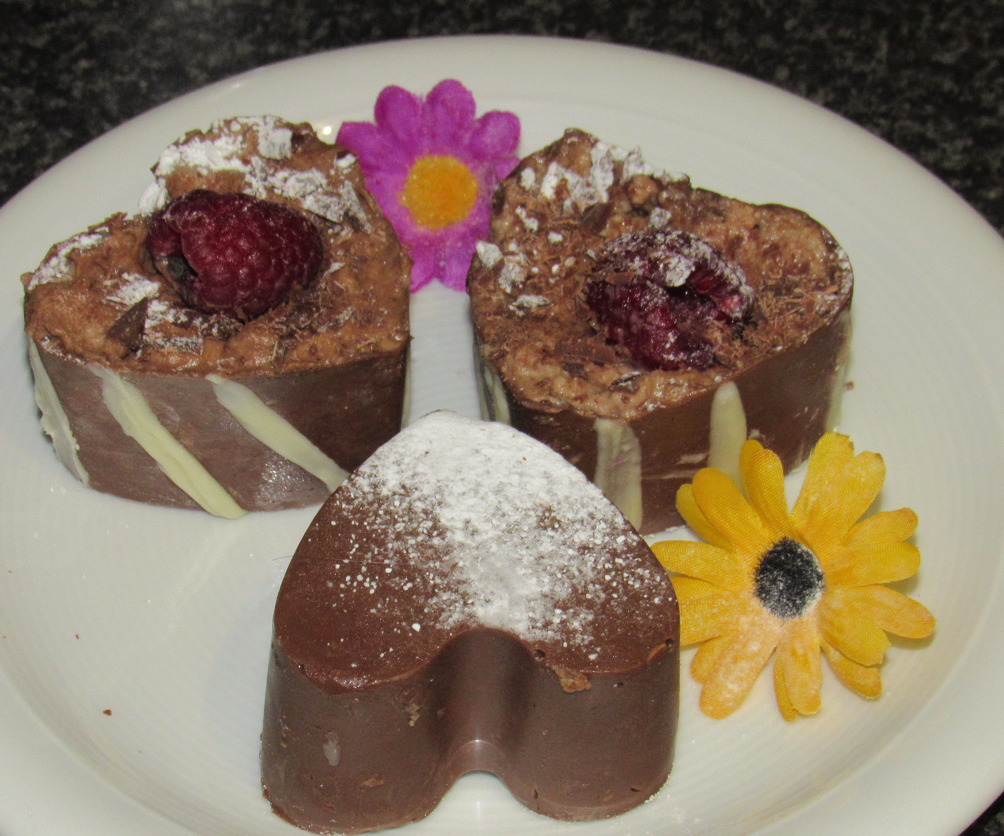 Chocolate Raspberry Hearts