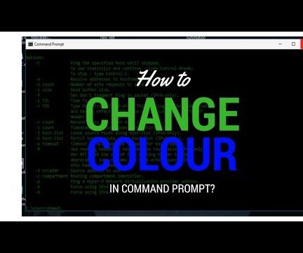 Change Colour in Command Prompt (Make It More Like Hacker) 