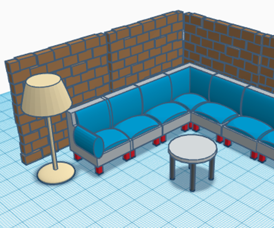 How to Make a 3D Living Room in Tinkercad