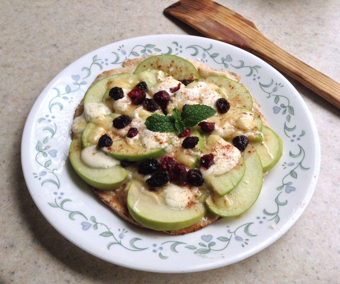 Fast Pizza Apple (no Oven )- Pizza Rápida De Manzana Sin Horno