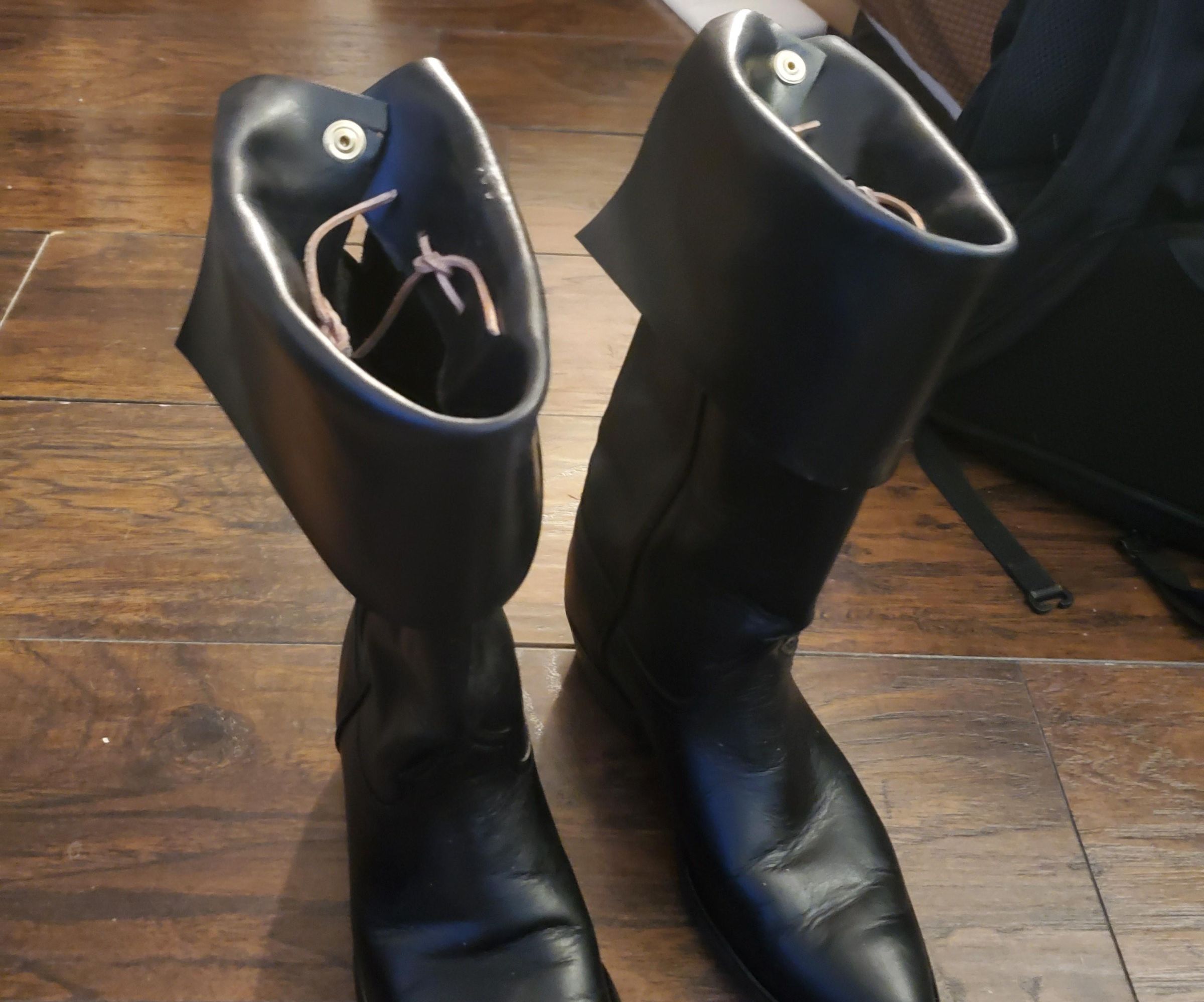 Removable Leather Boot Cuffs for Pirate Costumes