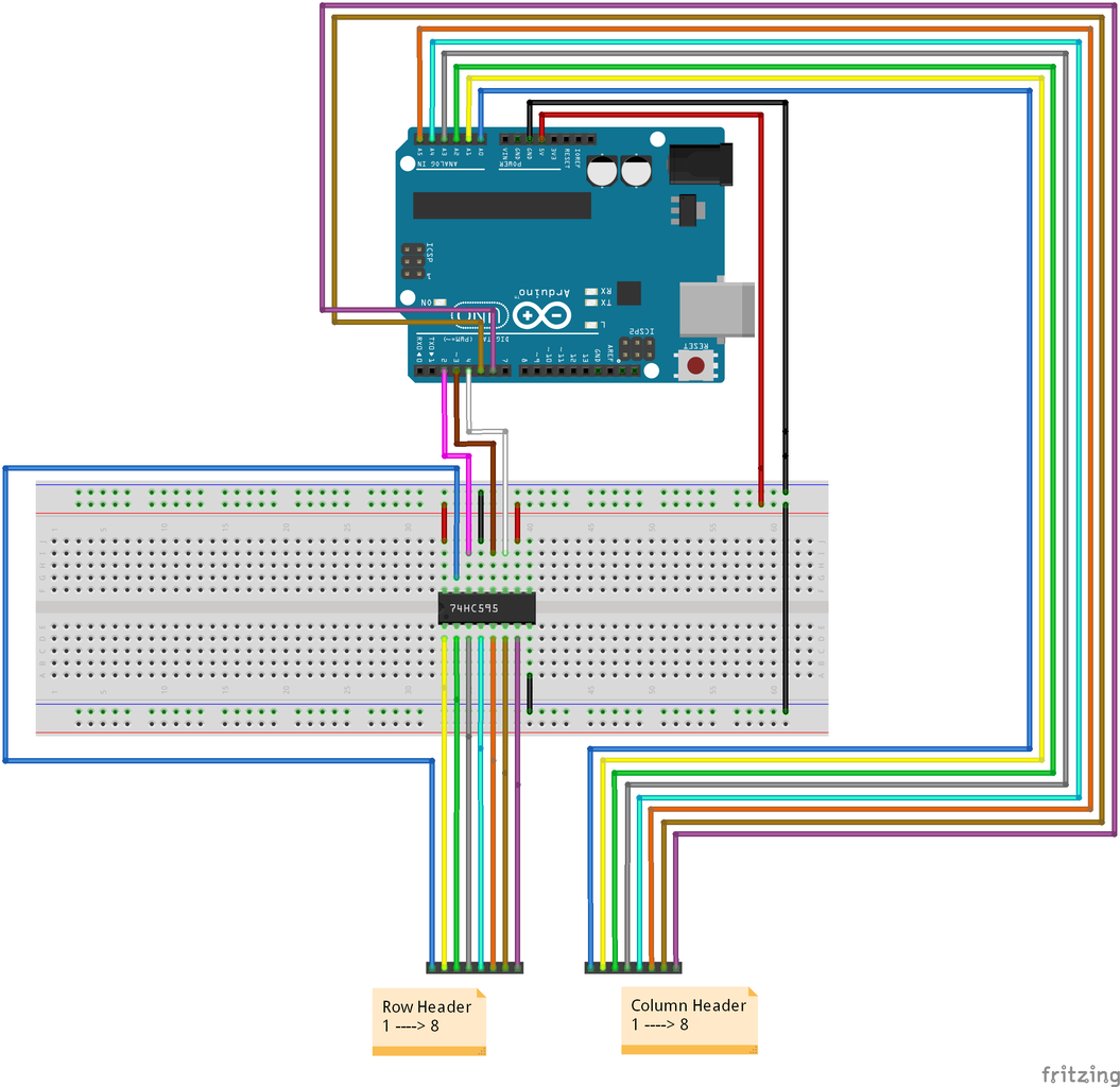 64-Key Prototyping Keyboard Matrix for Arduino : 6 Steps (with Pictures ...