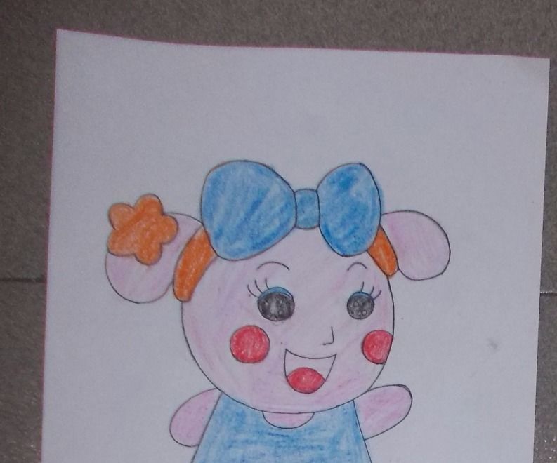 Miss La Sen Standing Hand Drawing