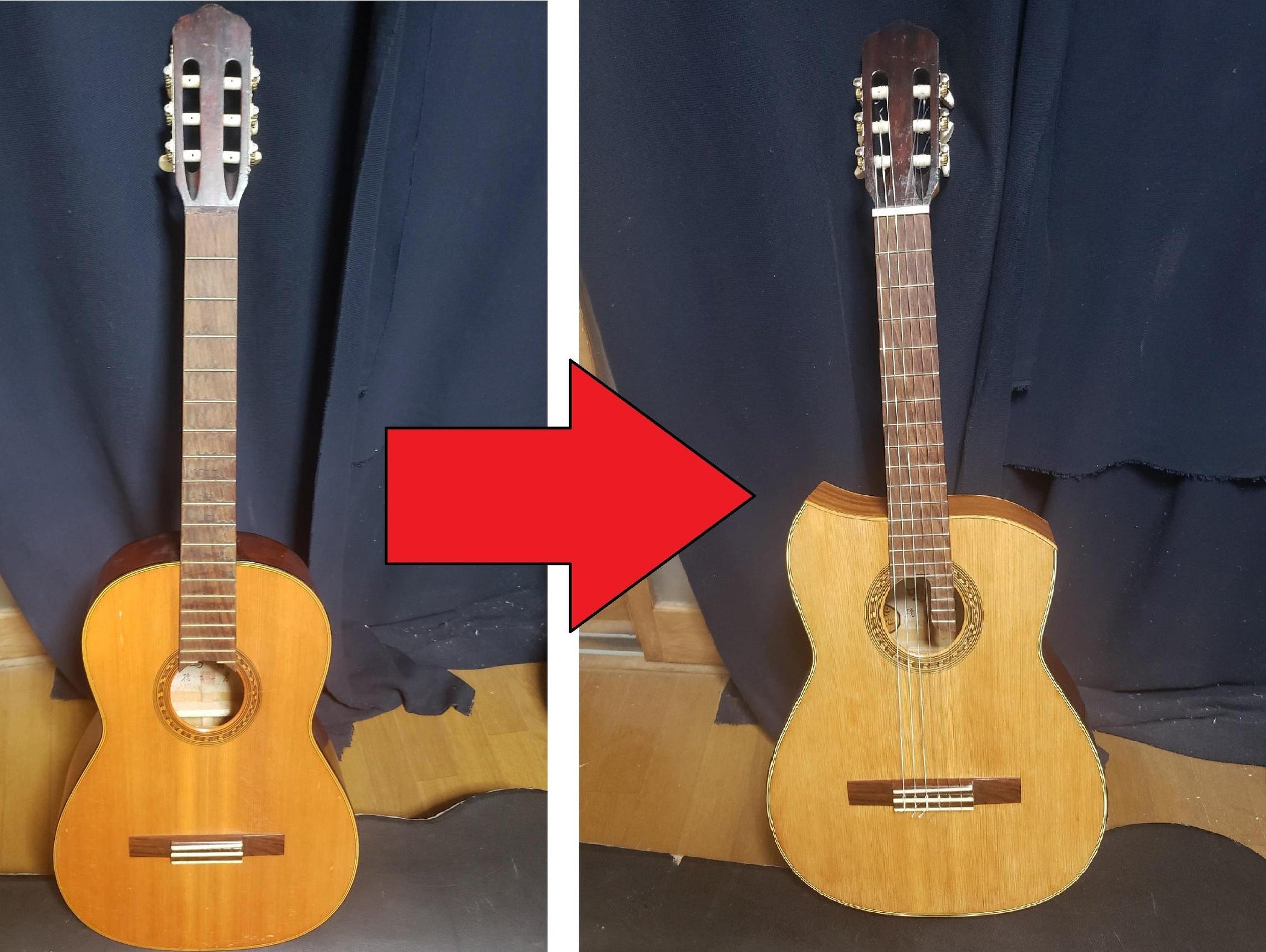 Converting a Classical Guitar Into a "Frankenstein" Terz Guitar (with
