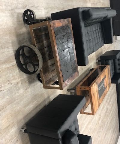 Industrial Coffee Table and End Tables