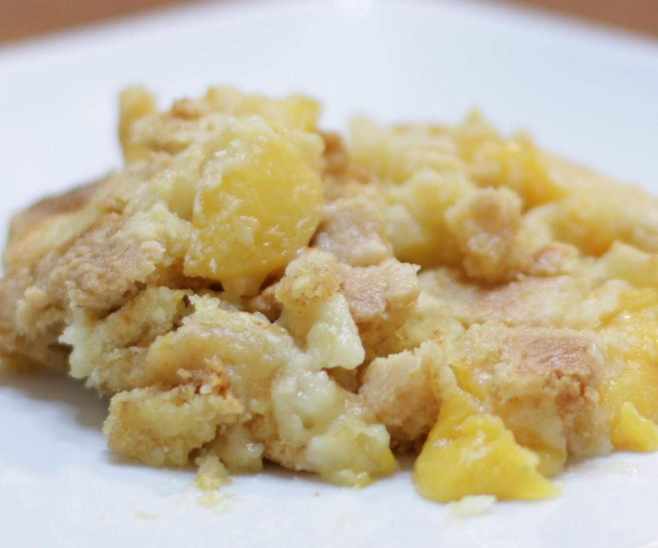 Cake Mix Peach Cobbler
