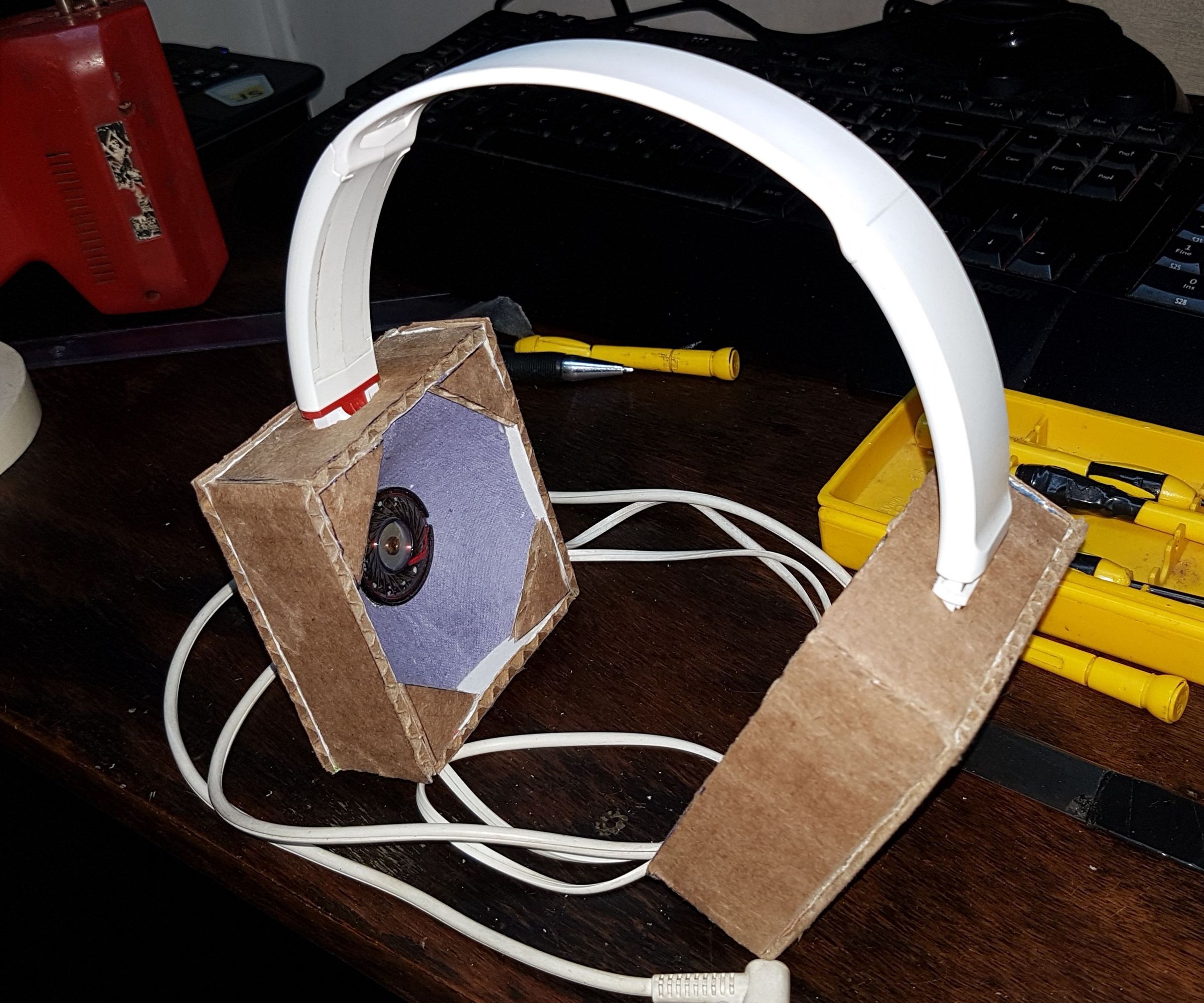 Recycling Headphones With Cardboard