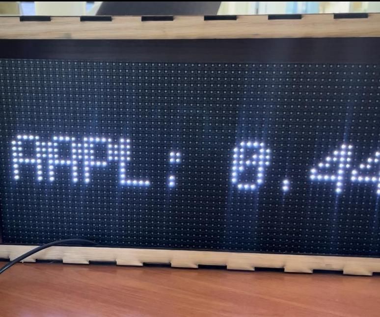 LED Stock Ticker With Adafruit IO Functionality