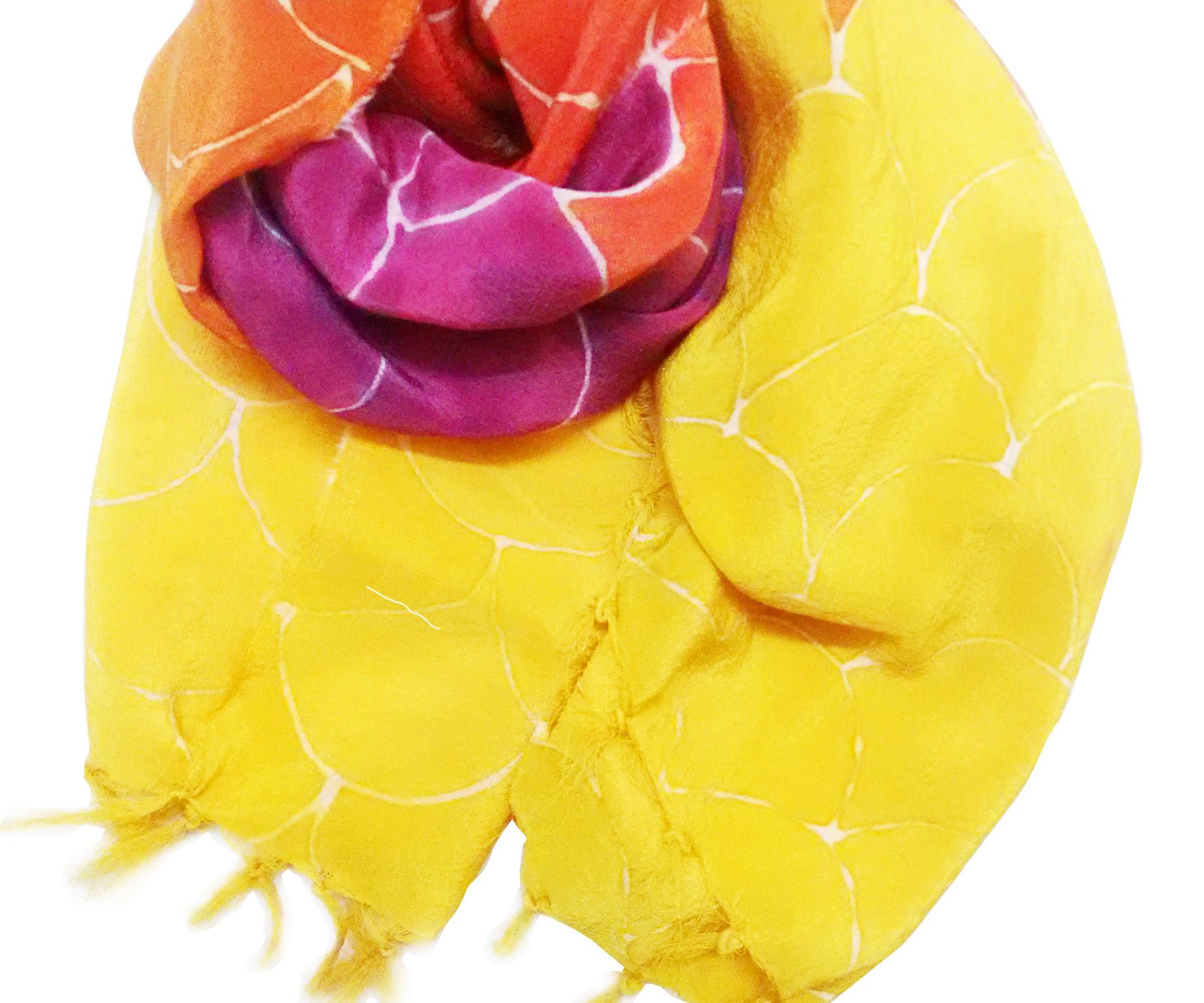 Silk Scarfs With Gutta