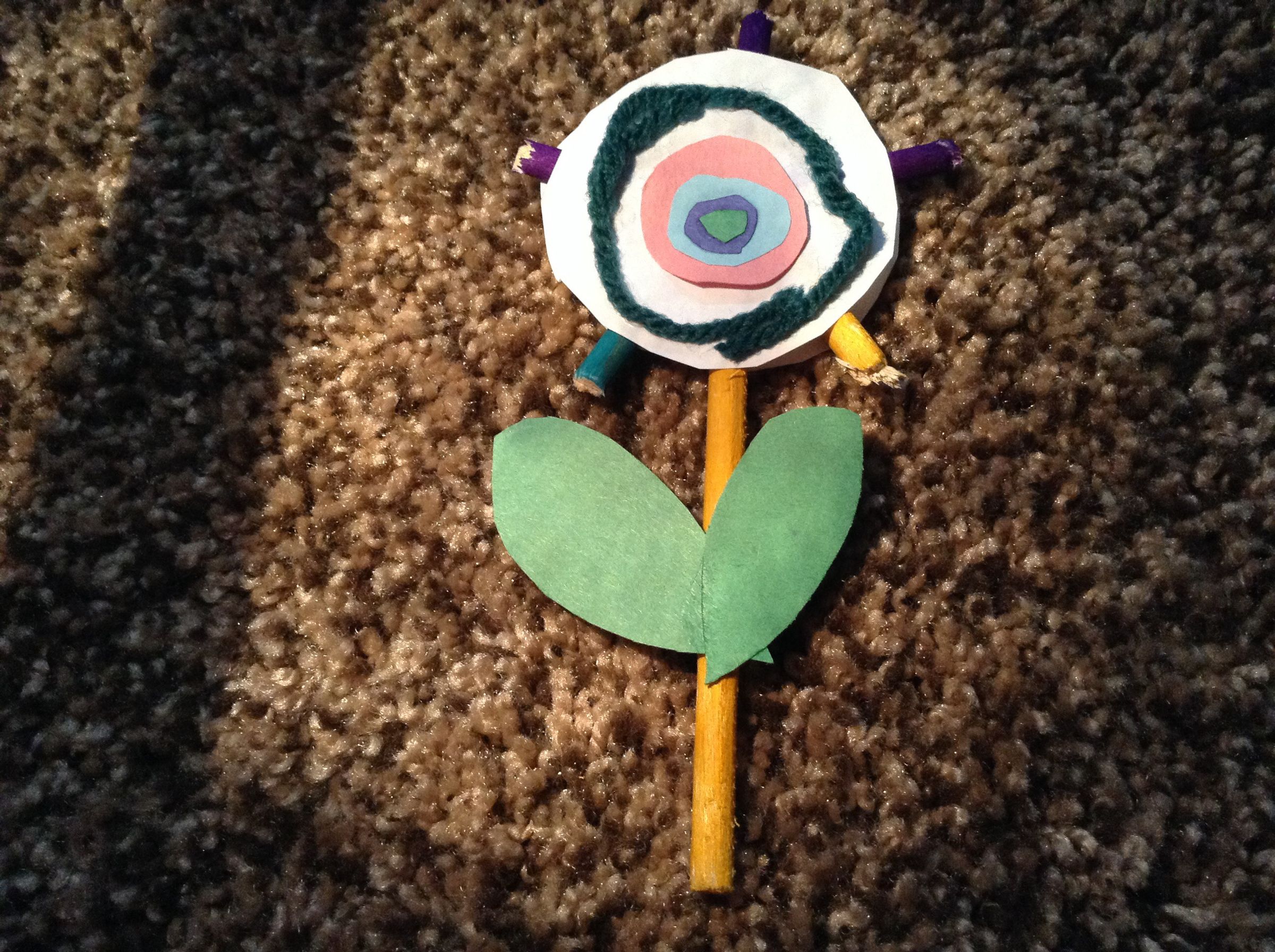 Paper Glue and Stick Flower