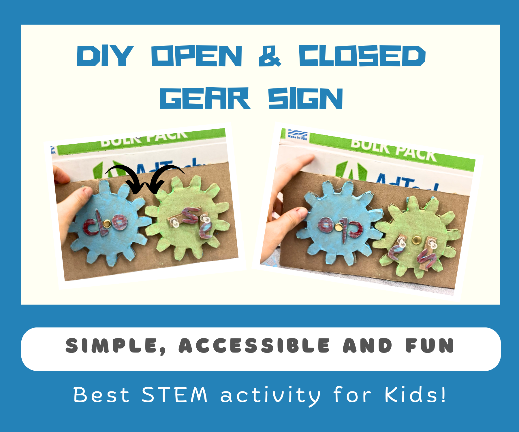 DIY Open & Closed Gear Sign: Transforming Paper Into Dynamic Engineering Art