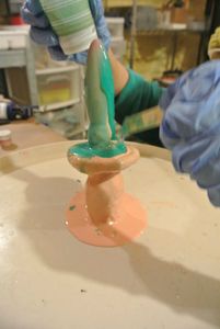 Preparing Mixture 2 of Dragon Skin
