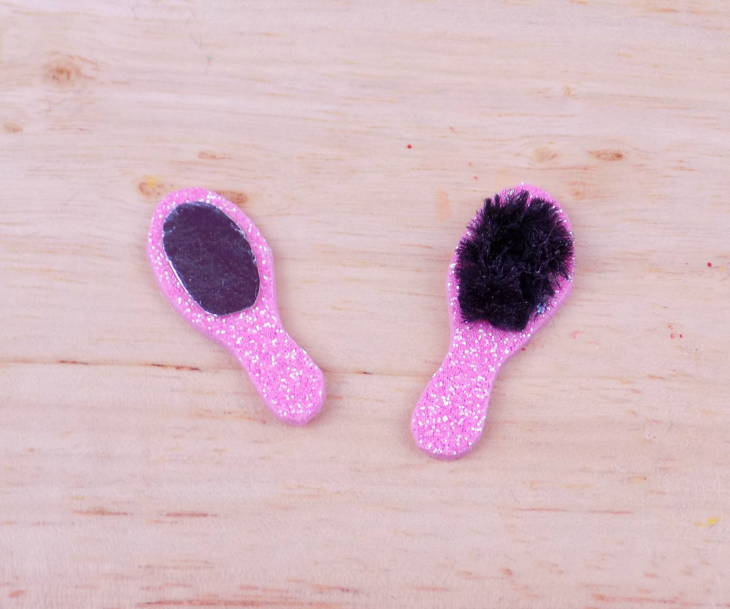 Diy Miniature Hairbrush and Mirror