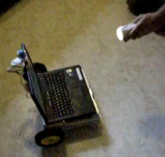 RoboRealm Controlling a Laptop PC With Wheels Attached to It