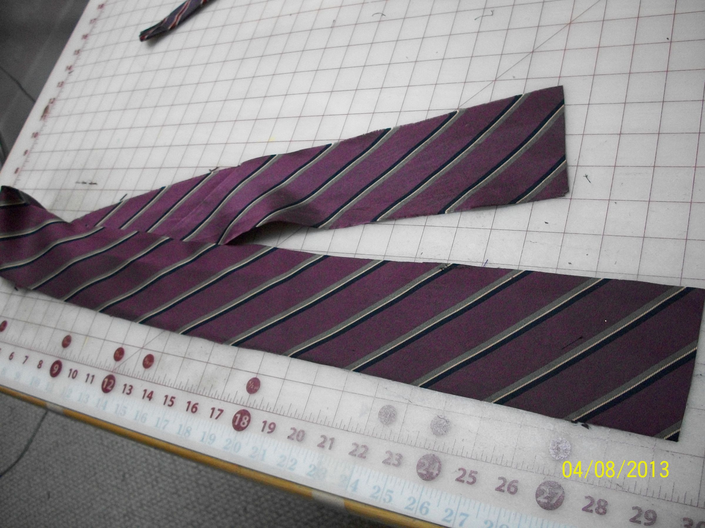 *RE-PURPOSED* - Men's Tie (into) Bias Tape - PURPLE