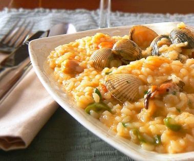 Risotto With Cockles and Shrimps