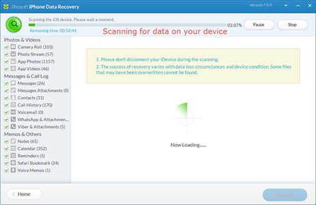 Scan for Data on Your IPhone/iPad