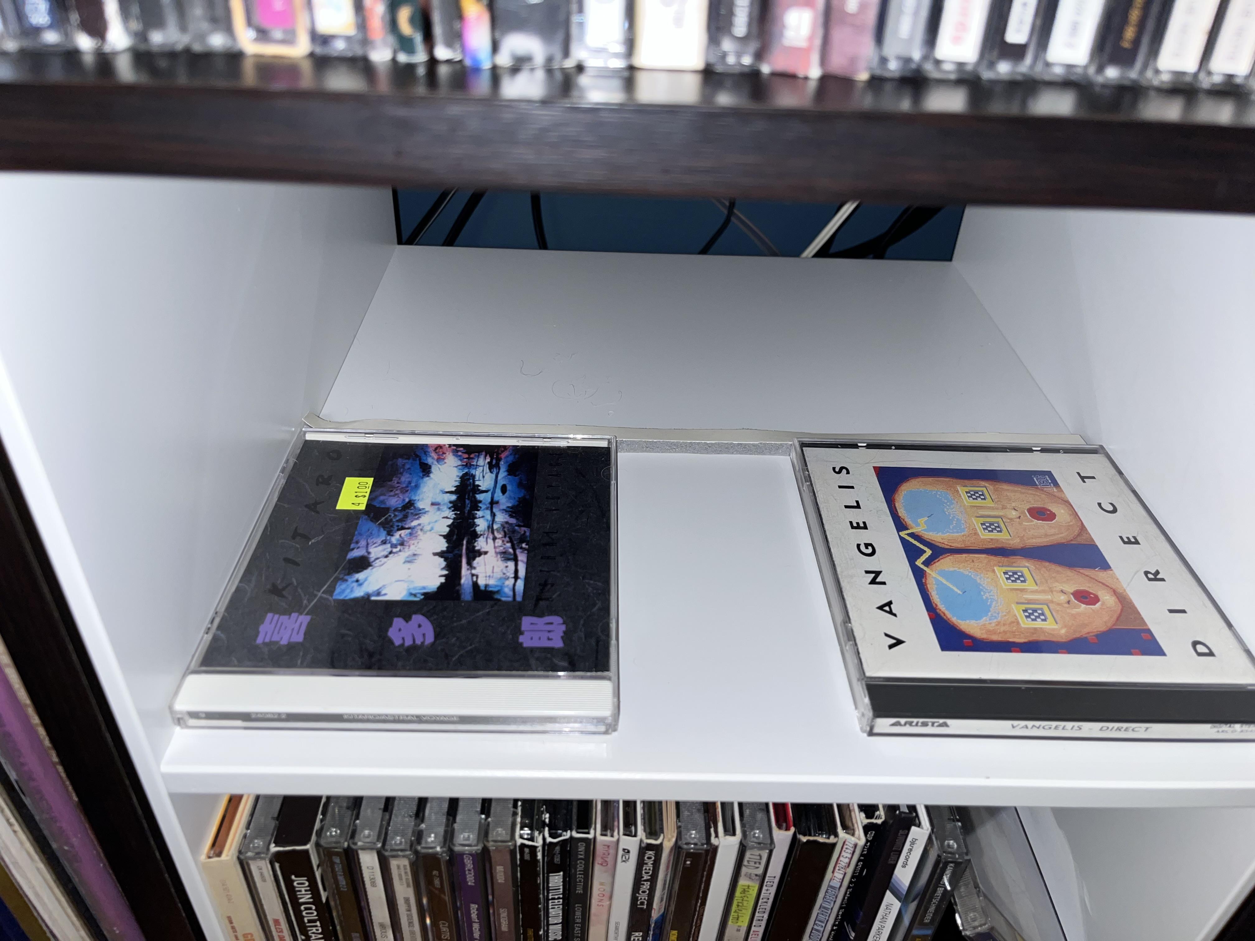 IKEA Kallax Shelf Insert CD Backstop Using SelfStick Weatherseal 3