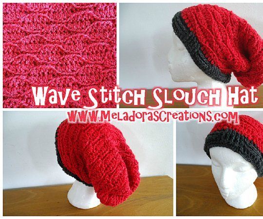 Wave Stitch Slouch Hat– Free Crochet Pattern