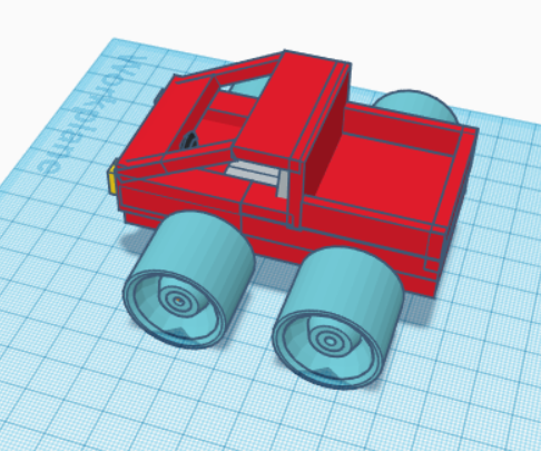 3D  RED TRUCK