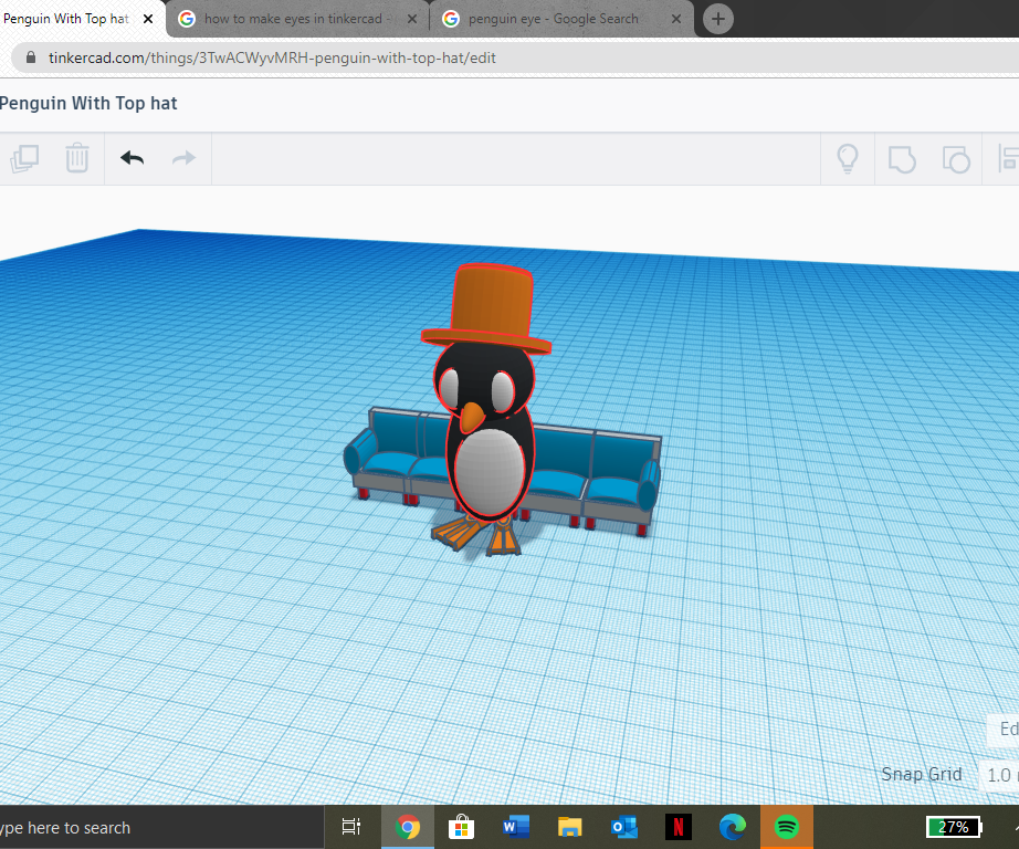Tinkercad, Penguin