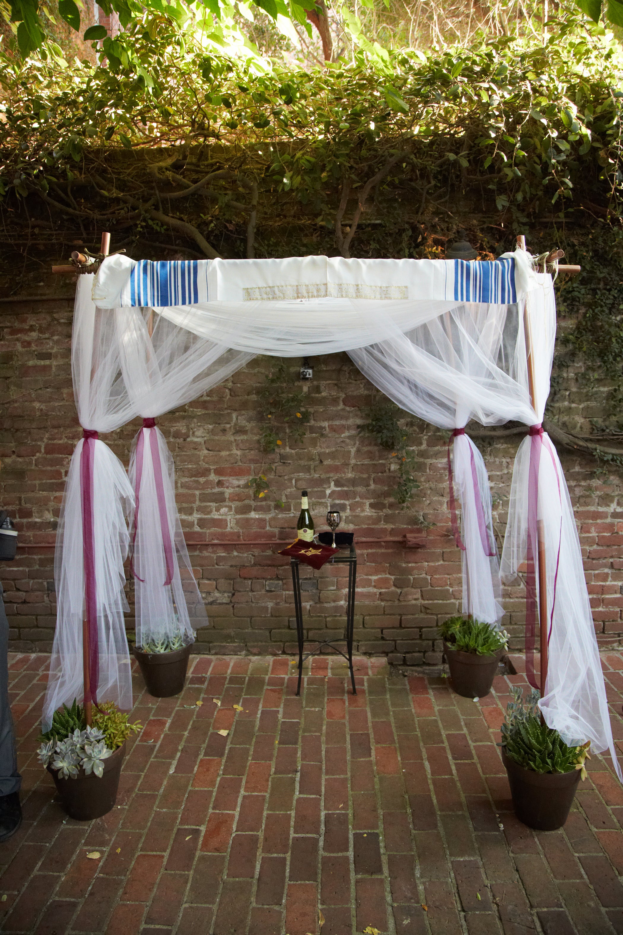 PVC Pipe and Potted Plant Chuppah Frame 6 Steps Instructables