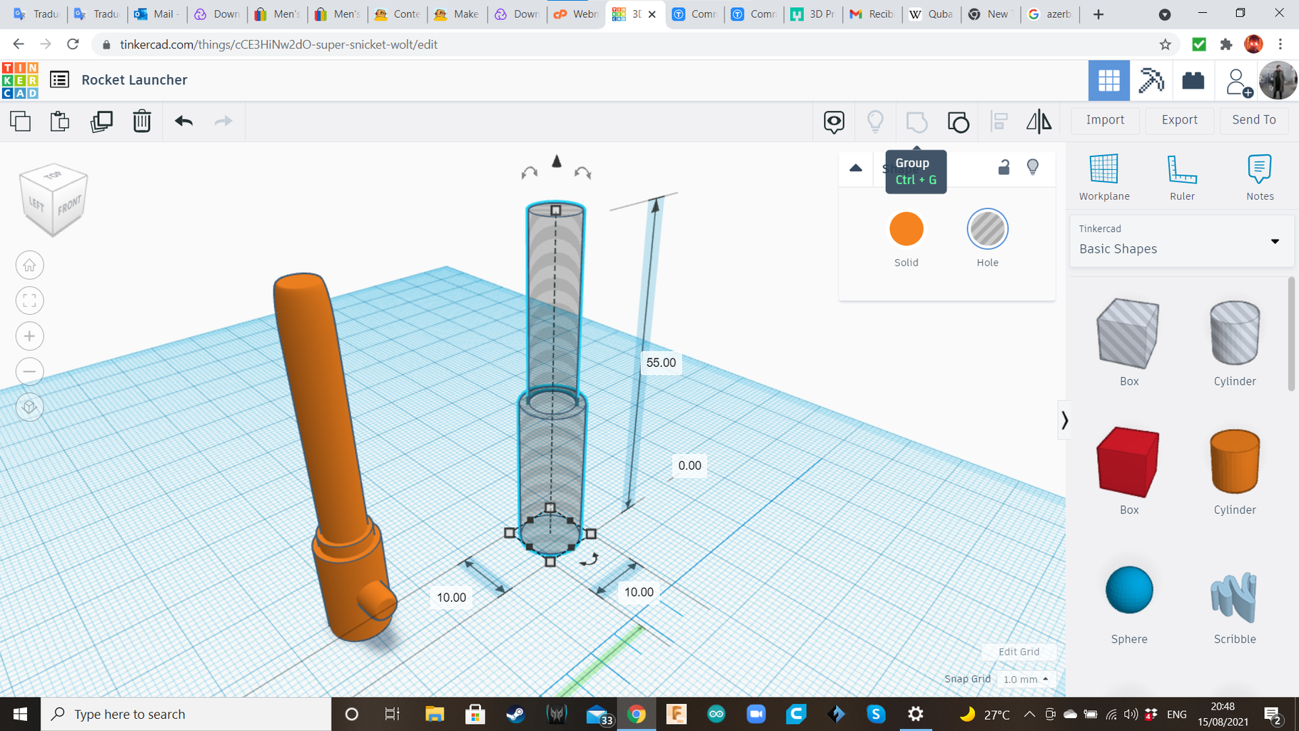 Tinkercad Robotics for School: Rocket Launching Mini-bot : 32 Steps ...