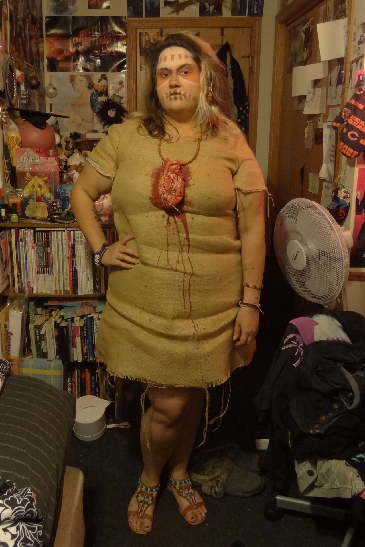 Homemade Voodoo Doll Costume, With Burlap and All.