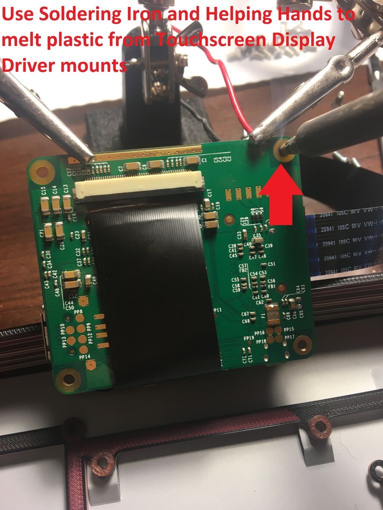 Connect 200mm Ribbon Cable and Mount Touchscreen Display Driver to Frame
