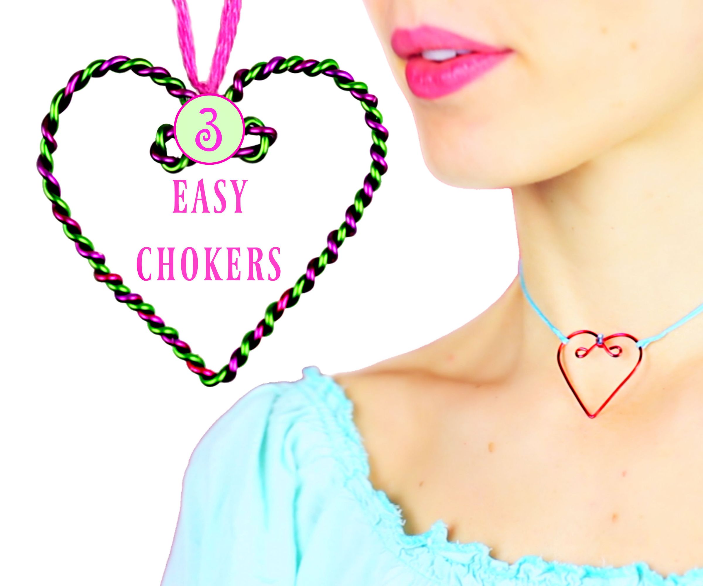 3 DIY Heart Chokers | Easy & No Special Tools!