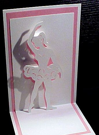 How to Make a Kirigami Pop Up Ballerina Greeting Card!