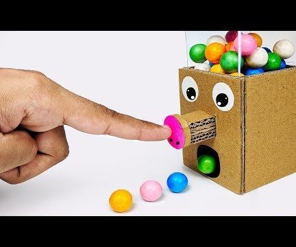 How to Make GumBall Candy Dispenser Machine From Cardboard DIY at Home