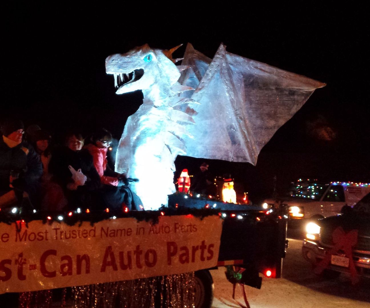 Giant Cardboard "Ice" Dragon