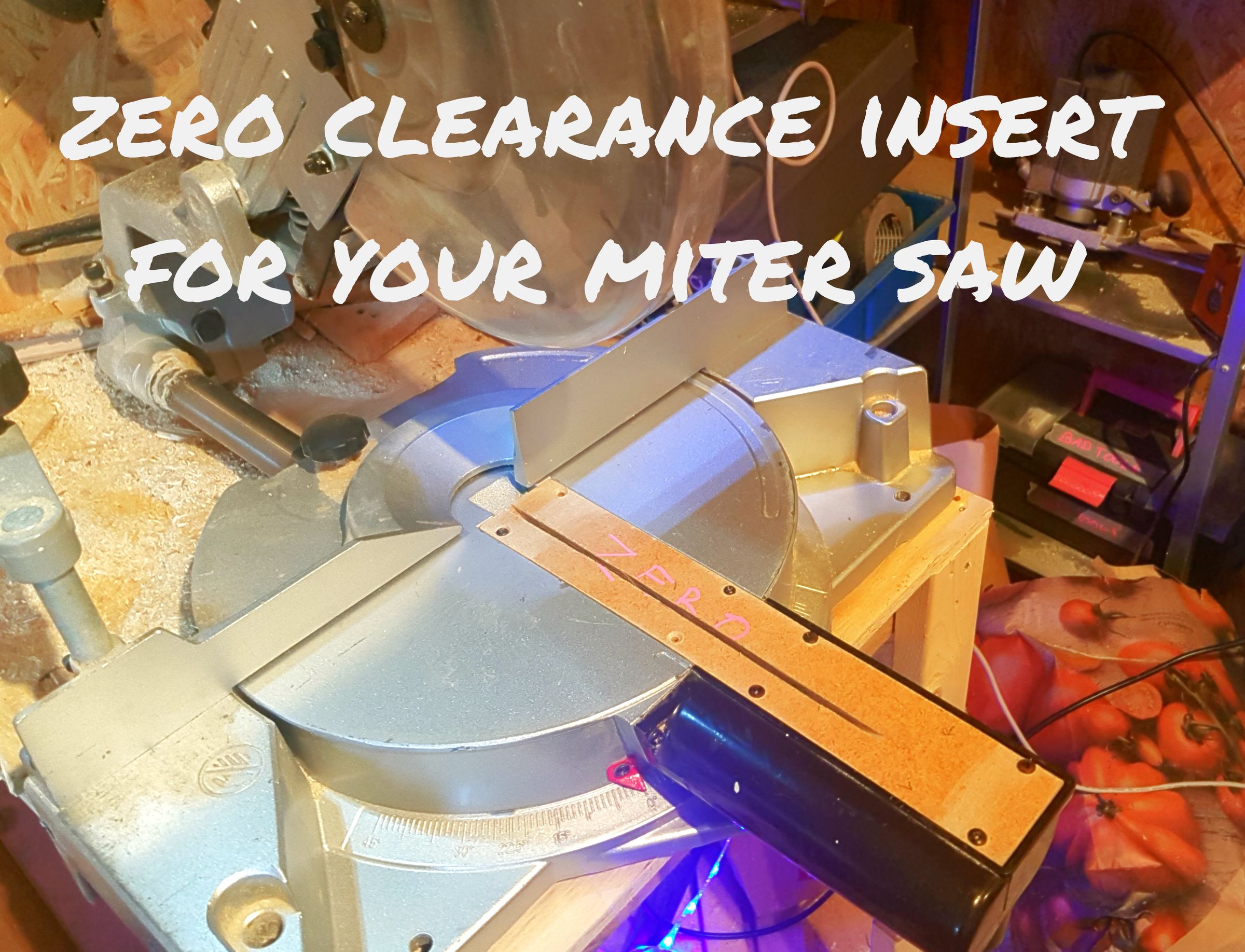 How to Make a Zero Clearance Insert for Your Miter Saw (and Why?) 4 Steps (with Pictures