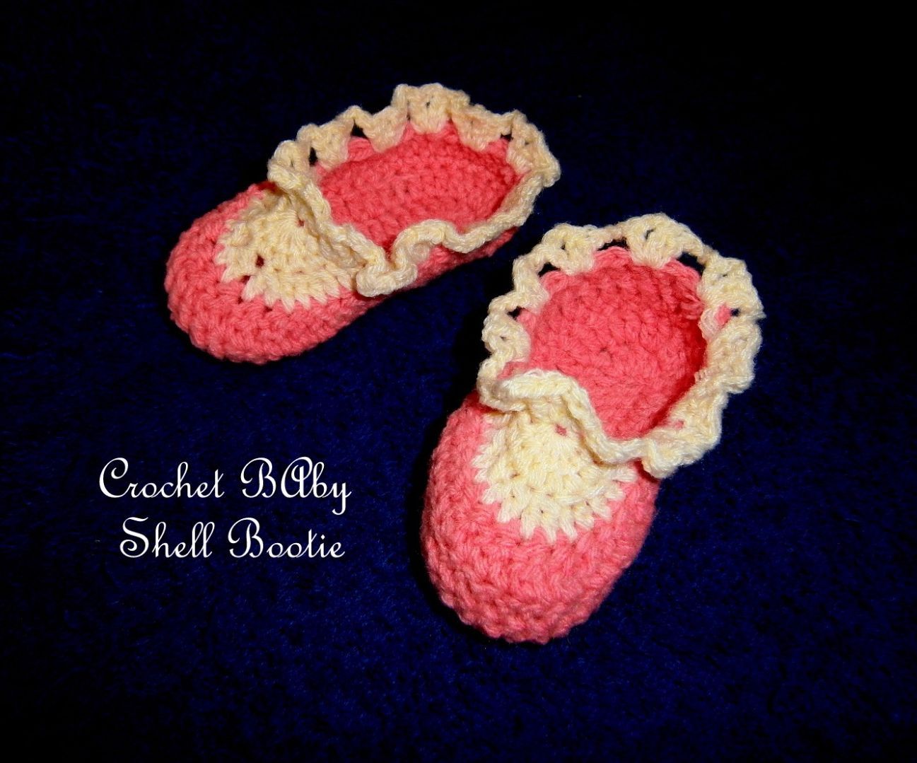 Crochet Baby Shell Lace Bootie