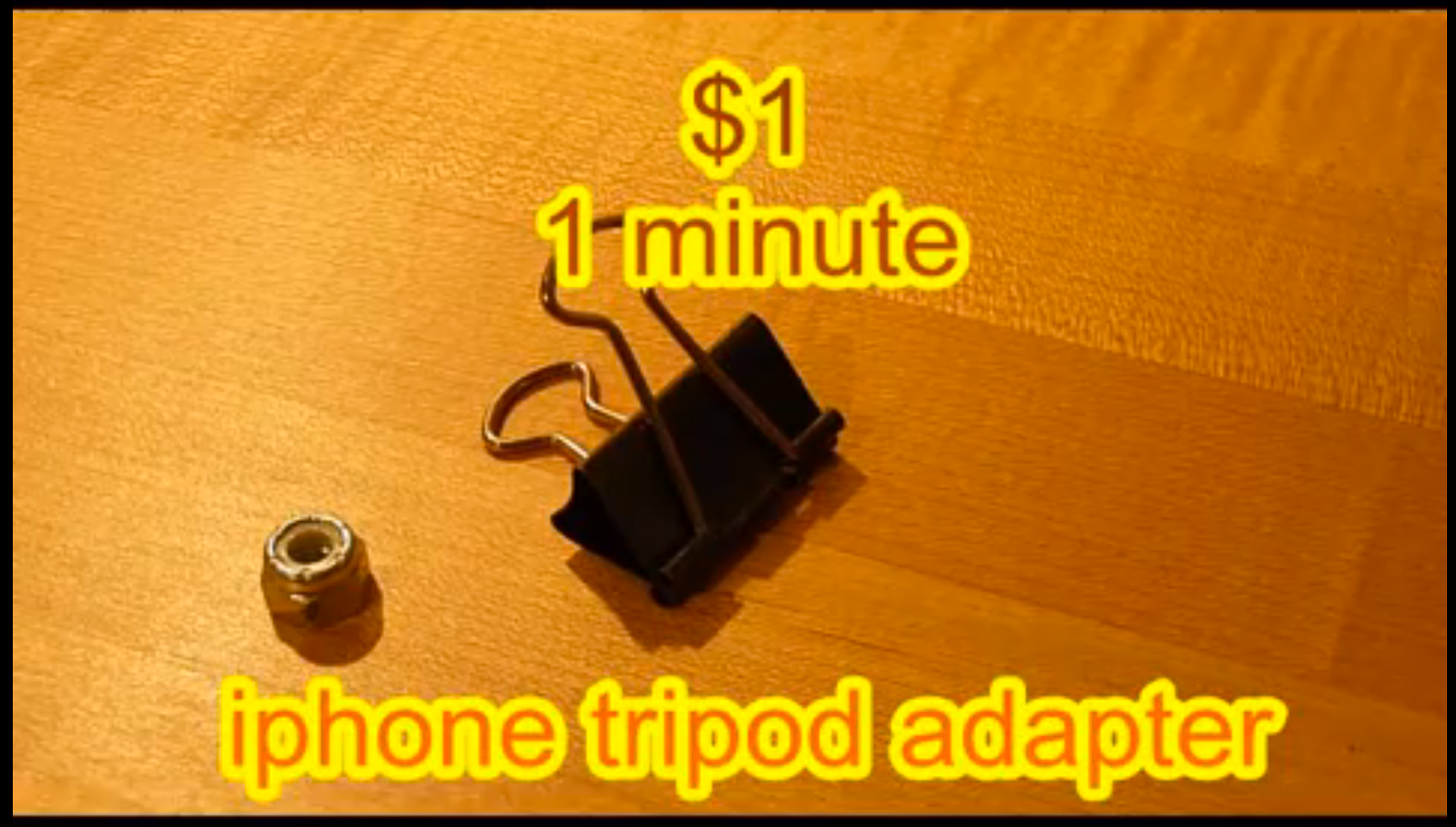 $1 1 Minute IPhone Tripod Adapter...works Great!