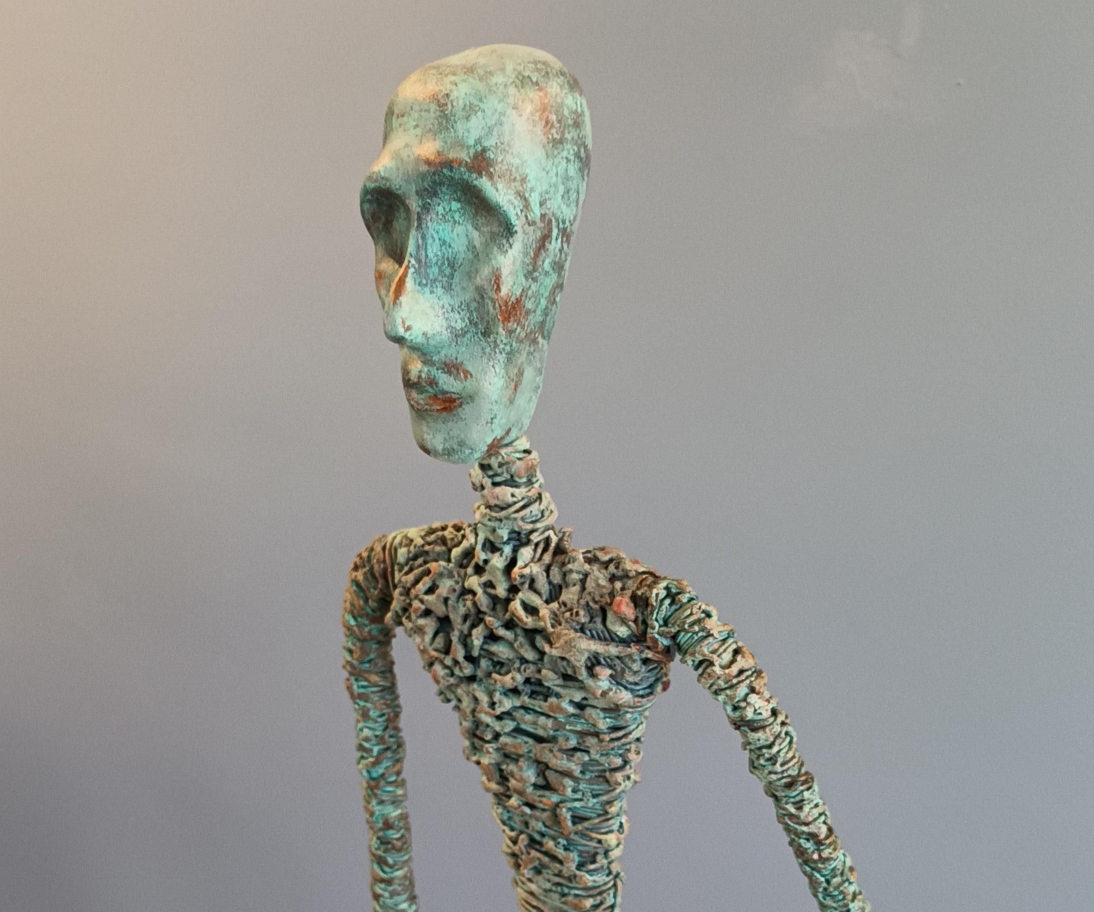 Sculpture in the Style of Alberto Giacometti From Scrap Copper Wire