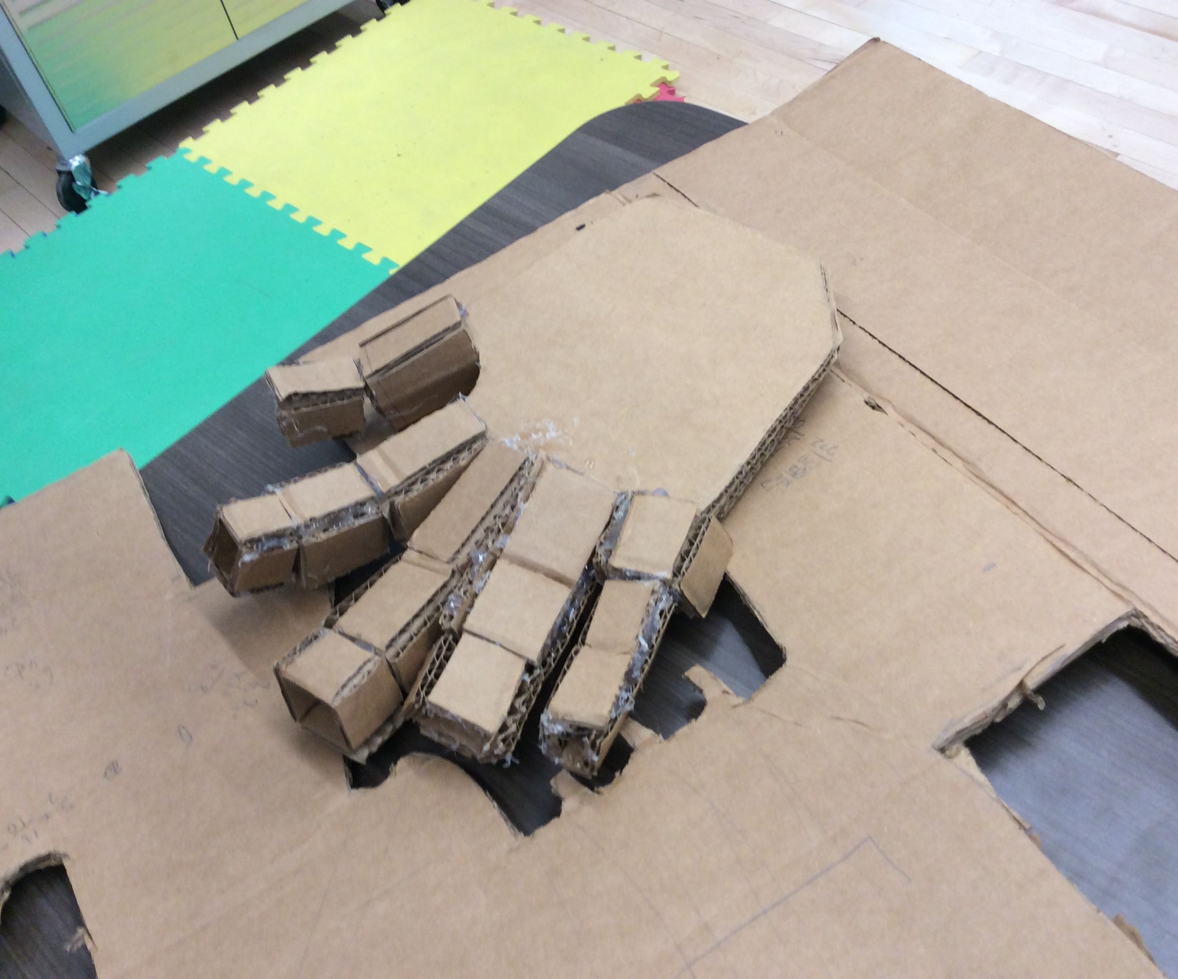 Detailed Cardboard Hand