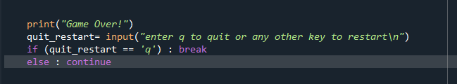 Ending the Game With Proper Message