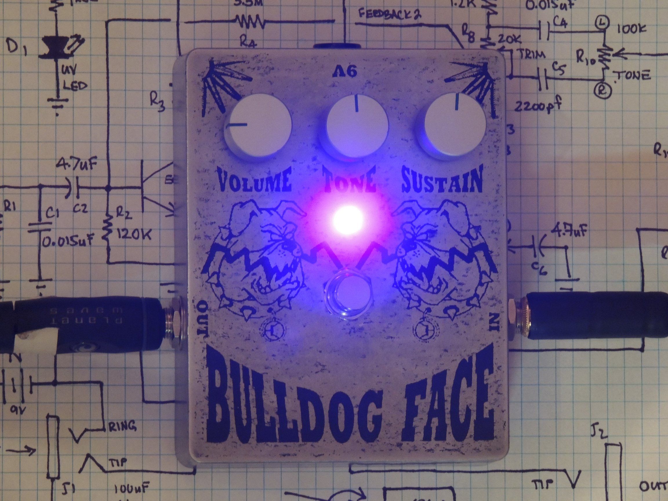 The Bulldog Face Distortion Pedal DIY