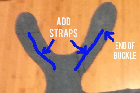 Cutting the Straps and Sewing Them in Place