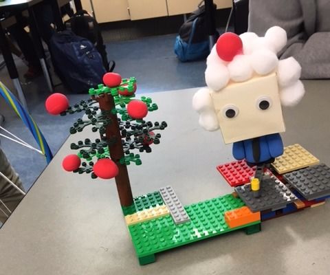 "The Apple Doesn't Fall Far": Revolving LEGO Isaac Newton Figure